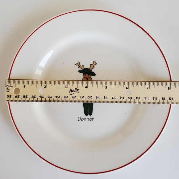 LTD Commodities DONNER Santa's Reindeer Salad Dessert Snack Plate Replacement - Picture 3 of 7